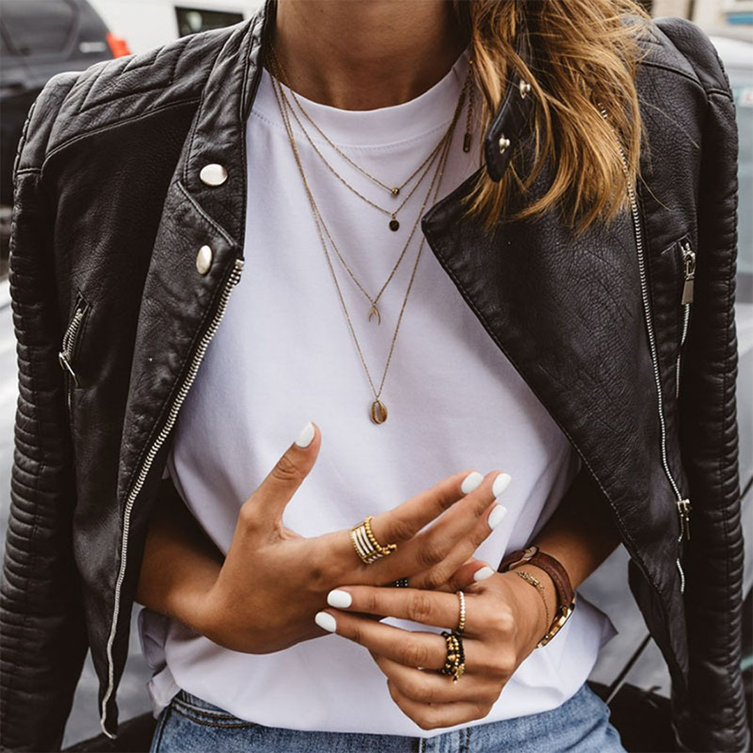Tabea | Stilfuld Biker Læderjakke