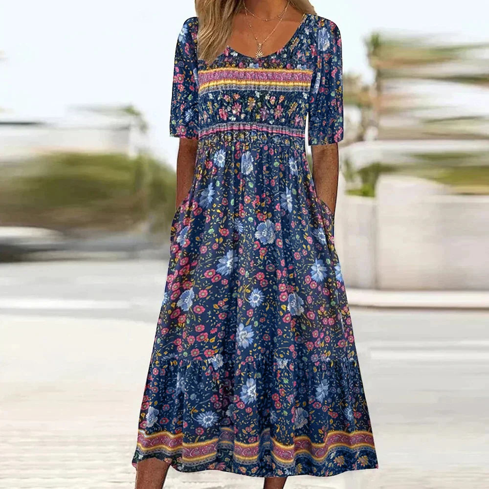 Louise | Plus-size Blomstret Maxi Kjole