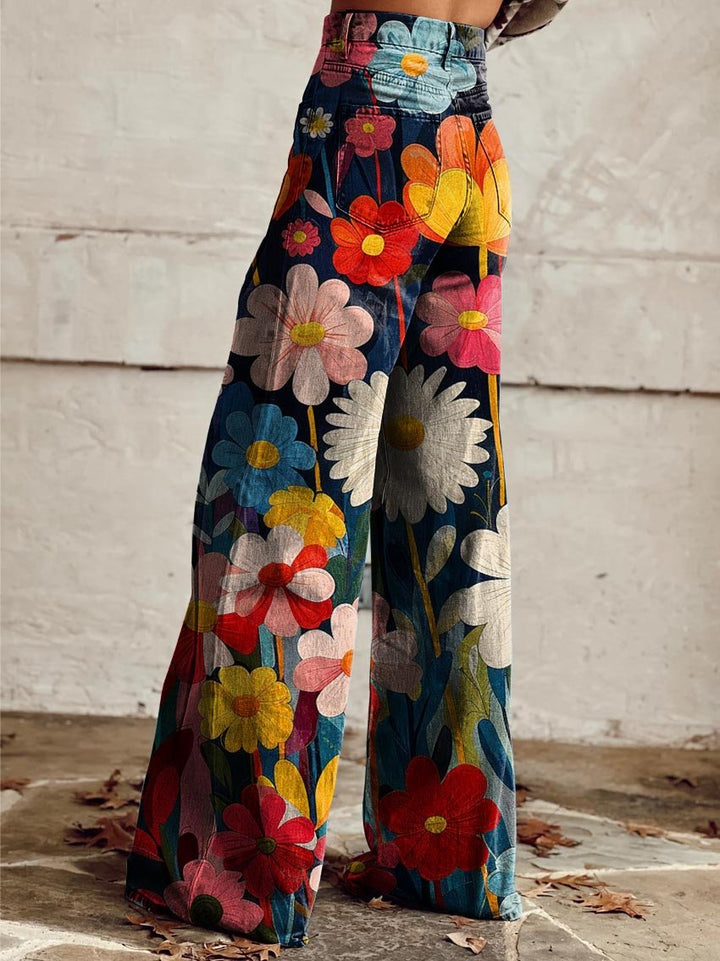 ATASHA™ | WEITEN BLUMEN HOSEN
